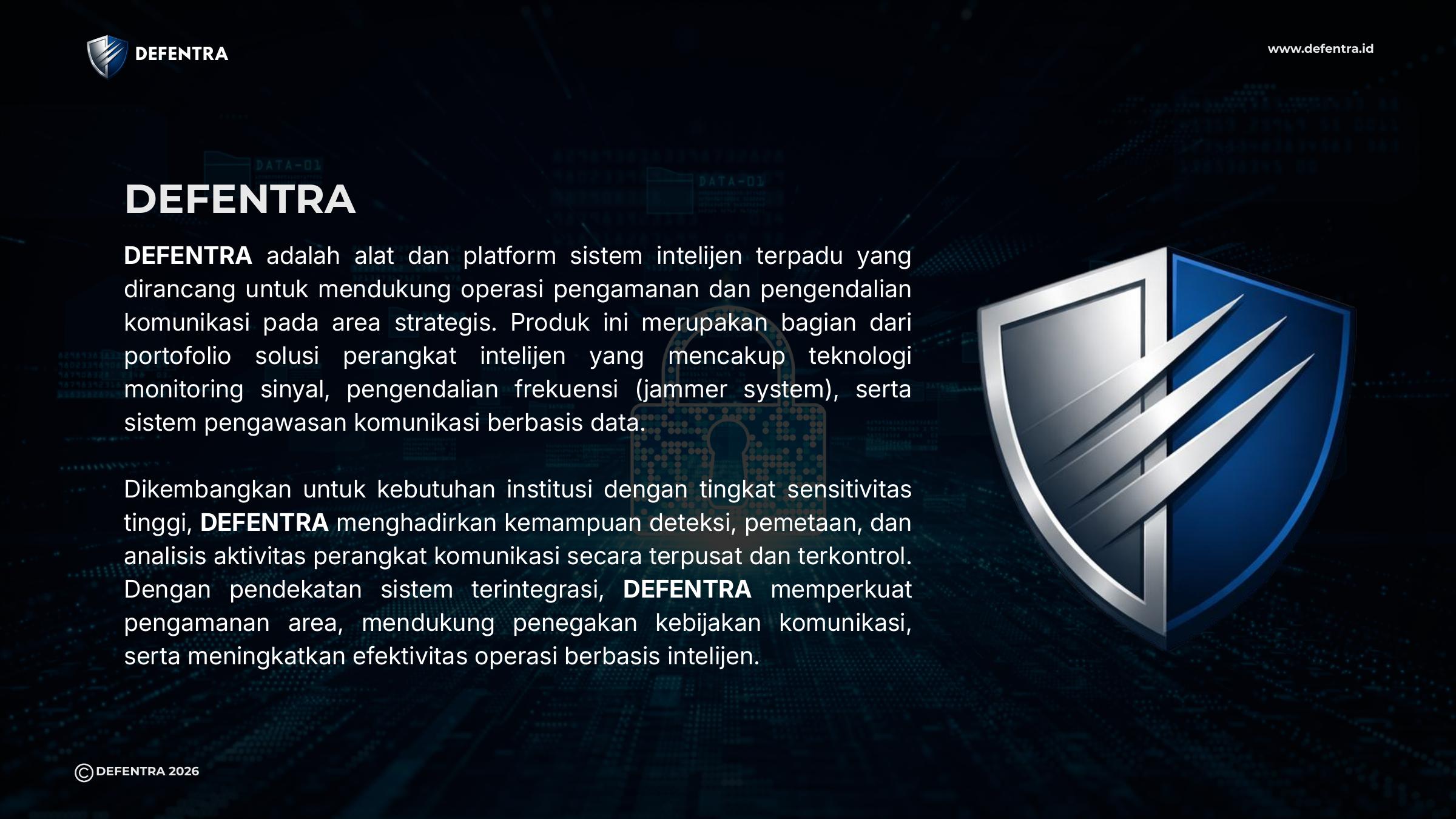 DEFENTRA overview dari brochure